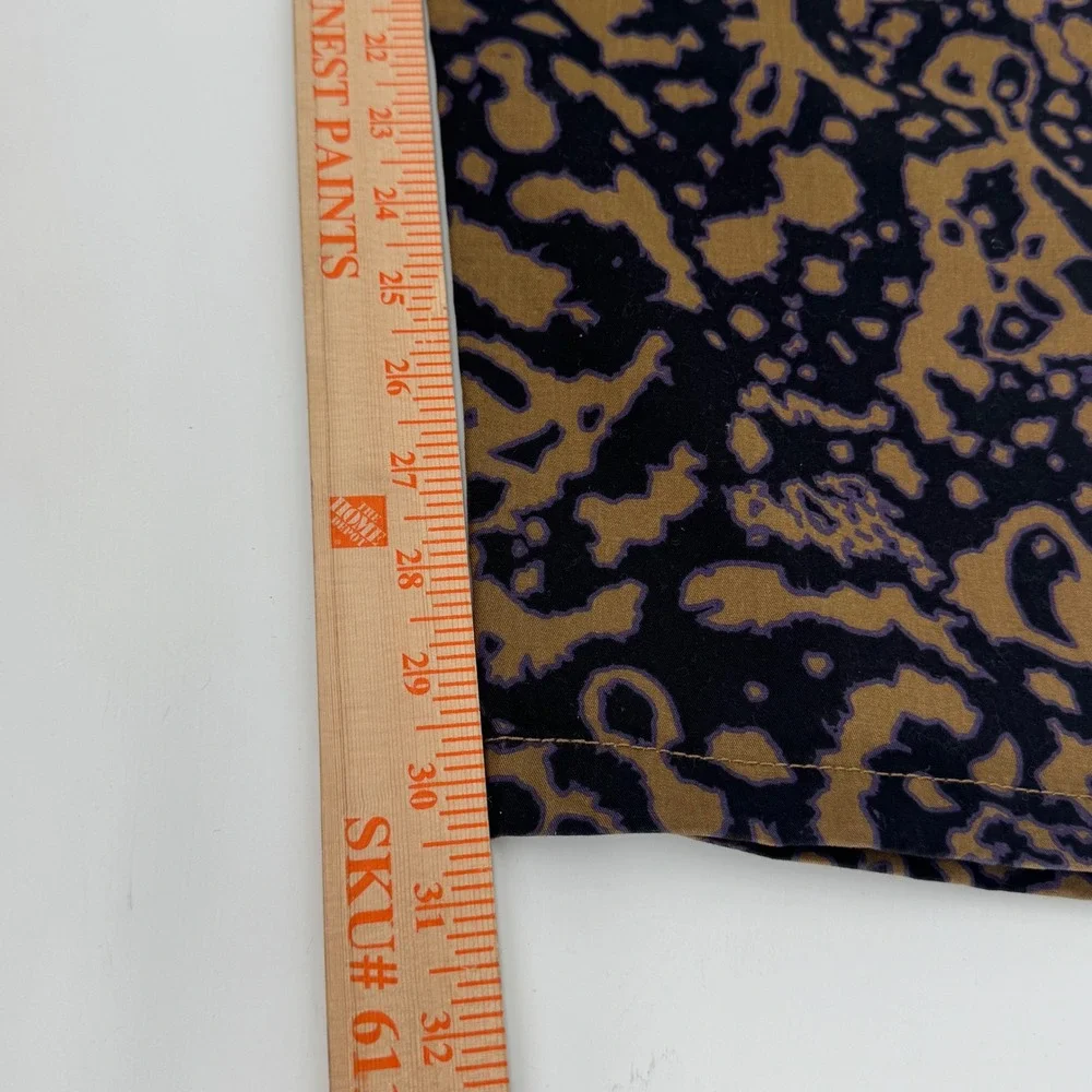 Vans Mens Baggy Tapered Elastic Waist Pants Brown Black‎ Abstract Print Size M